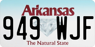 AR license plate 949WJF