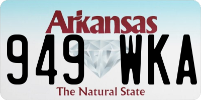 AR license plate 949WKA