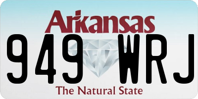 AR license plate 949WRJ