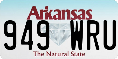 AR license plate 949WRU