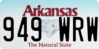 AR license plate 949WRW