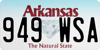 AR license plate 949WSA