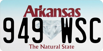 AR license plate 949WSC