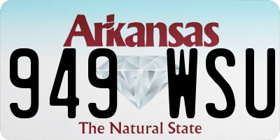AR license plate 949WSU