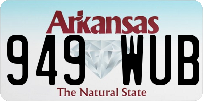 AR license plate 949WUB