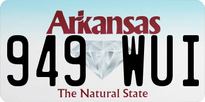 AR license plate 949WUI