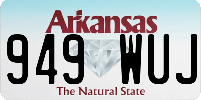 AR license plate 949WUJ