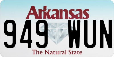 AR license plate 949WUN