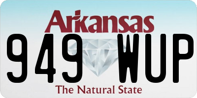 AR license plate 949WUP