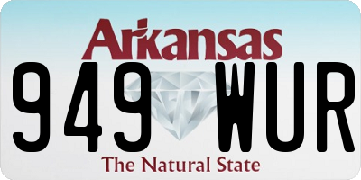 AR license plate 949WUR