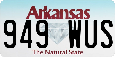 AR license plate 949WUS