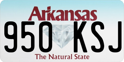 AR license plate 950KSJ