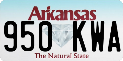 AR license plate 950KWA