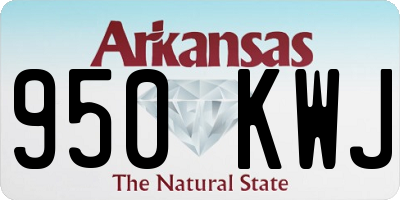 AR license plate 950KWJ
