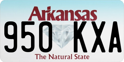 AR license plate 950KXA