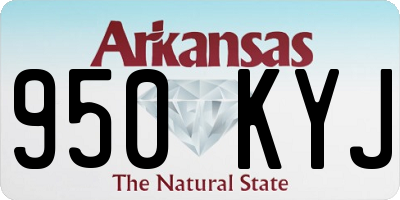 AR license plate 950KYJ