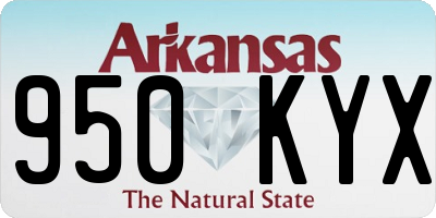 AR license plate 950KYX