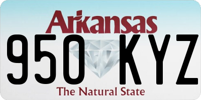 AR license plate 950KYZ