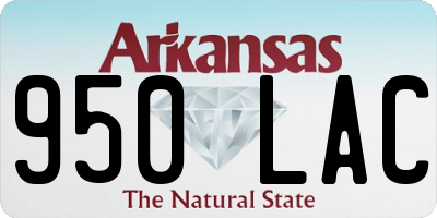 AR license plate 950LAC