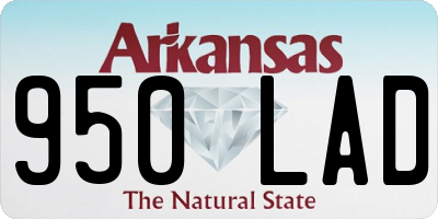 AR license plate 950LAD