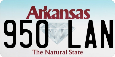 AR license plate 950LAN