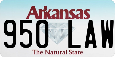 AR license plate 950LAW