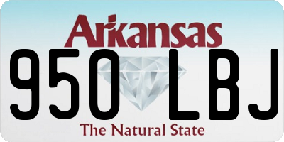 AR license plate 950LBJ