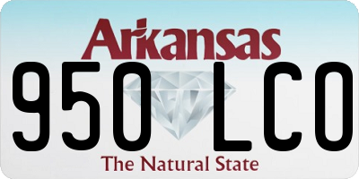 AR license plate 950LCO
