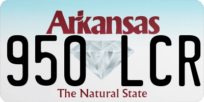 AR license plate 950LCR