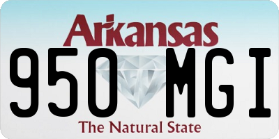 AR license plate 950MGI