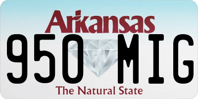 AR license plate 950MIG