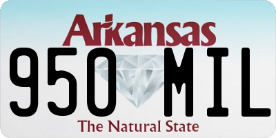 AR license plate 950MIL