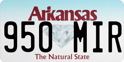 AR license plate 950MIR