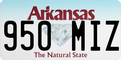 AR license plate 950MIZ