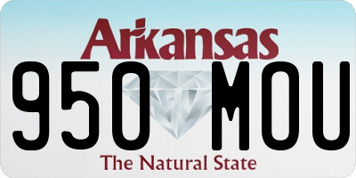 AR license plate 950MOU