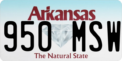 AR license plate 950MSW