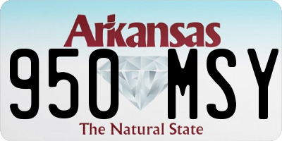 AR license plate 950MSY