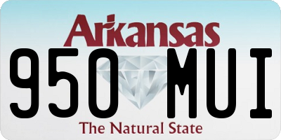 AR license plate 950MUI