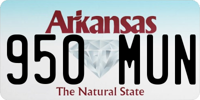 AR license plate 950MUN
