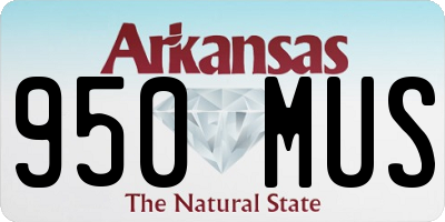 AR license plate 950MUS
