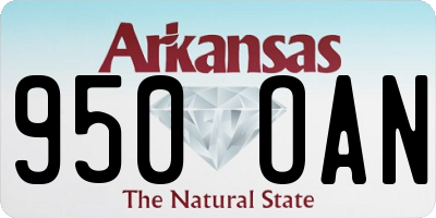 AR license plate 950OAN