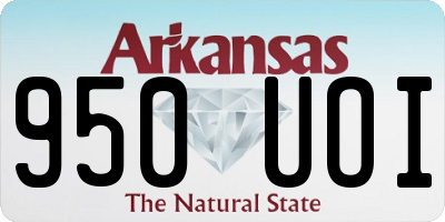 AR license plate 950UOI