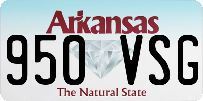 AR license plate 950VSG