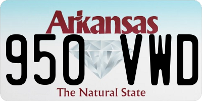 AR license plate 950VWD