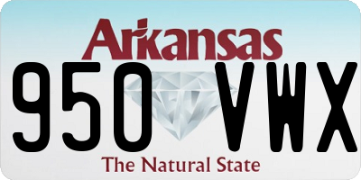 AR license plate 950VWX