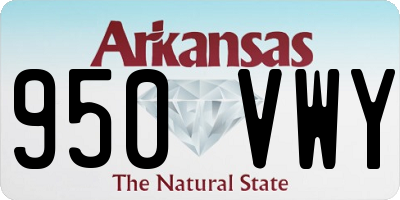 AR license plate 950VWY