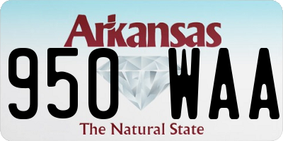 AR license plate 950WAA