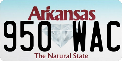 AR license plate 950WAC