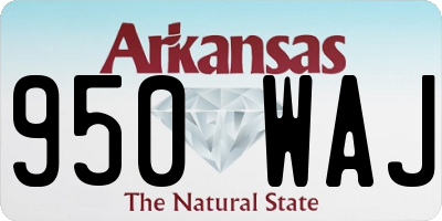 AR license plate 950WAJ