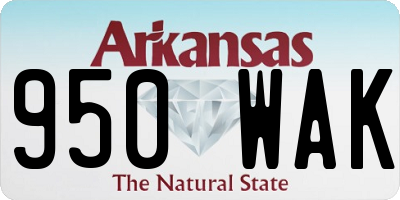 AR license plate 950WAK